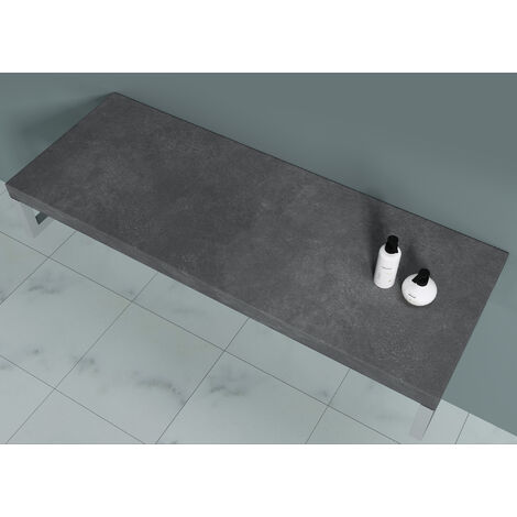 doporro® Soporte para lavabos 45x160cm consola para lavabos en antracita incluye soportes de consola