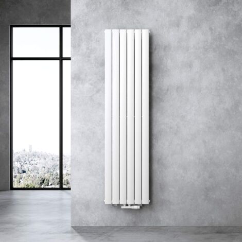 doporro Calefacción de baño 180x46cm Radiador de panel blanco para conexión central vertical de una capa