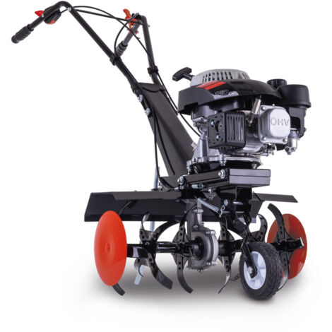 Scheppach Motobineuse thermique MTP560 – Moteur à essence 4 temps 3,7 CV – 2,7 kW – 150 cm3 – Largeur de travail 560 mm – Profondeur de travail 260 mm – Guidon réglable