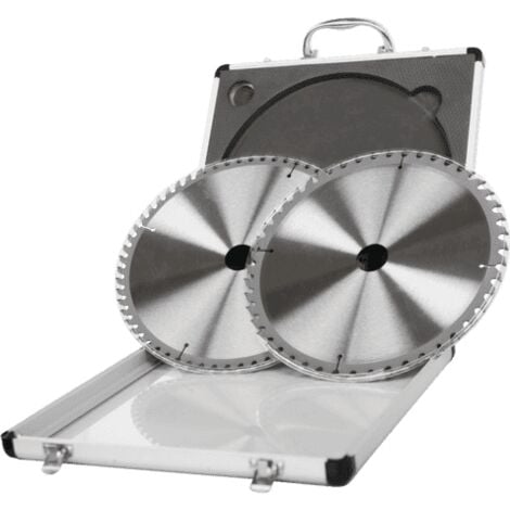 Scheppach Lot de 2 lames pour scie circulaire - Diamètre 254 mm - Largeur de la dent 2,8 mm - Largeur du tronc 1,6 mm - 48 dents - 60 dents - 6000 tr/min - Compatible avec HM254 et HM254SPX