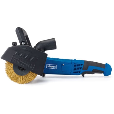 Scheppach Décapeur à rouleaux MRS1300 - Surfaceuse extérieure - 1300 W - Vitesse réglable - Brosse métallique + brosse synthétique incluses - Ponceuse polisseuse - Surfaceuse - Ponceuse à satiner