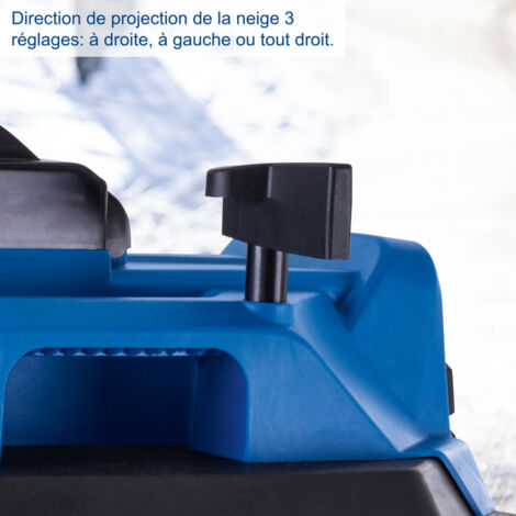 Fraise à Neige Sans Fil 21V/1000W – 2 Batteries 4500mAh, Largeur 25cm, Projection 8m, 3.6kg Léger