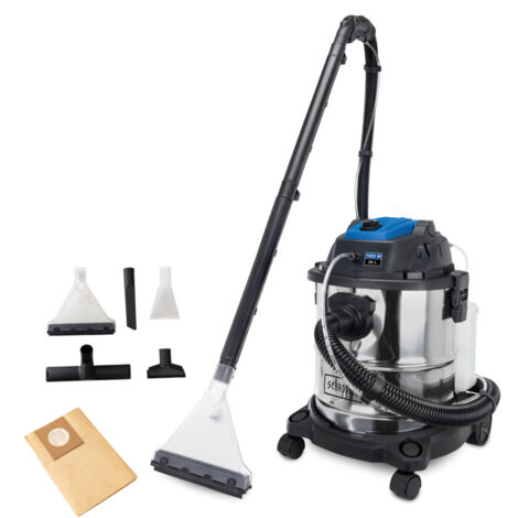 Scheppach Aspirateur injecteur-extracteur SprayVac20 - 1600 W - 5 en 1 - Vaporisateur, nettoyage du filtre, fonction soufflage - Filtres inclus