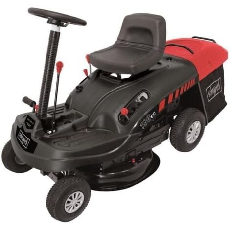 Scheppach Tondeuse à gazon autoportée MR196-61 – Moteur à essence 4 temps 4,8 kW / 6,5 CV – Largeur de coupe 61 cm – 5 vitesses – Hauteur de coupe réglable