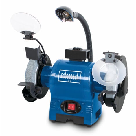 [JAMAIS UTILISÉ] Scheppach Touret Mixte BG150LM - 370 W - Meules Ø150 mm - Pare éclats ajustables - Porte outils réglables - Lampe orientable
