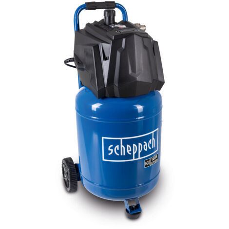 Scheppach Compresseur d’air HC35V – 1500 W – Compresseur vertical – Pression 10 bar – Cuve 30 L – Puissance d’aspiration 180 L/min – Sans huile – Manomètre et régulateur de pression (1/2)