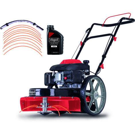 Scheppach Tondeuse débroussailleuse thermique WMP161-56 - moteur 4 temps - 161 cm³ - 800 m²/h - largeur de coupe 56 cm - hauteur de coupe 40-95 mm - accessoires inclus