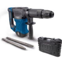 Scheppach Marteau de démolition AB1500x  Marteau à percussion  Puissance de frappe 20J  1300W  SDS-Max  4100 BPM  6kg léger  Burin pointu, plat et coffret inclus