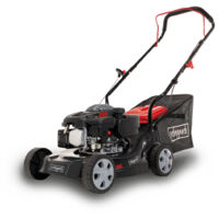 Scheppach Tondeuse à gazon thermique MP132-40 - 3,4 CV - Largeur de coupe 40 cm - Réglage hauteur de coupe sur 3 positions - Panier de ramassage de 35 L - Grandes roues - Huile incluse
