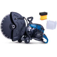 Scheppach Découpeuse thermique PTS400 - moteur 2 temps - 65 cm³ - 3,95 CV - disque Ø 350 mm - profondeur de coupe 120 mm