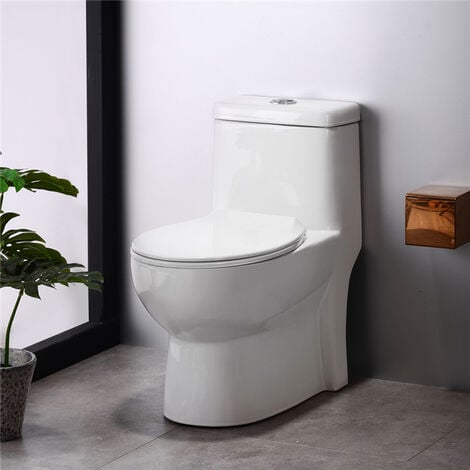 Abattant WC lunette de toilette Senzano, Forme en D