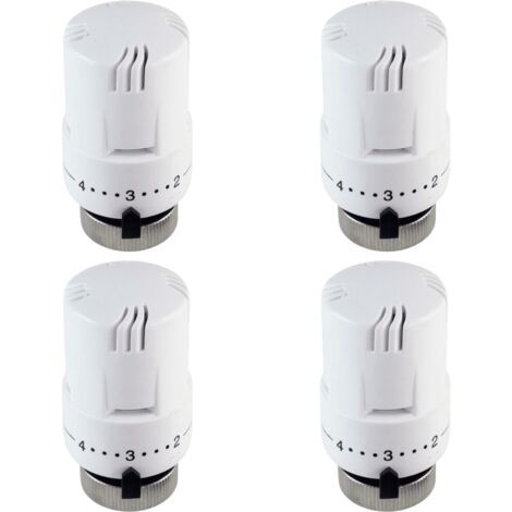 Lot de 4 Têtes thermostatique blanche TH1 M30 1.5 FluidHeat (1/3)