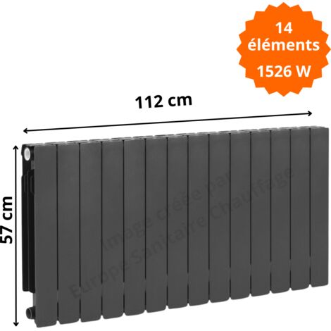 Radiateur aluminium H.57 x 112 cm ADR 500 1526 W