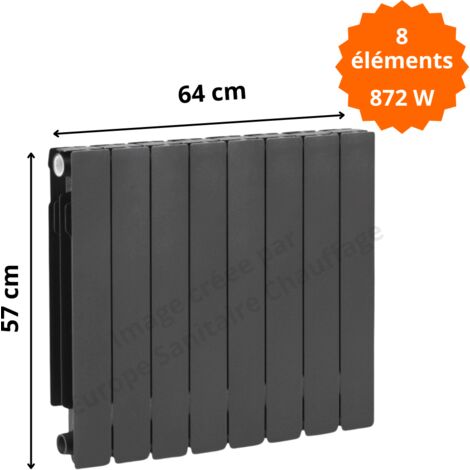 Radiateur aluminium H.57 x 64 cm ADR 500 872 W