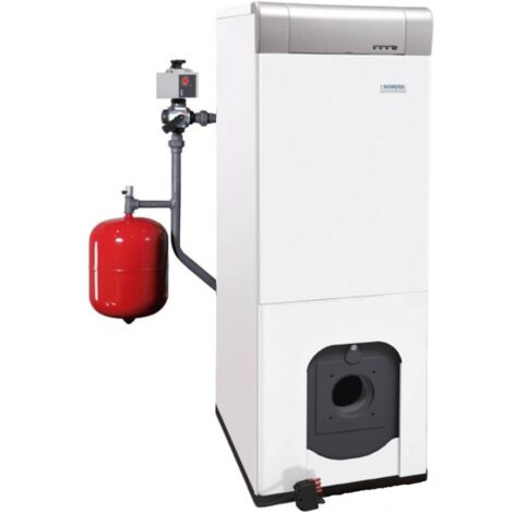 Domusa – Chaudière fioul à basse température 28 kW – Ballon inox 85 L – Technologie anti-condensation – Kit hydraulique inclus