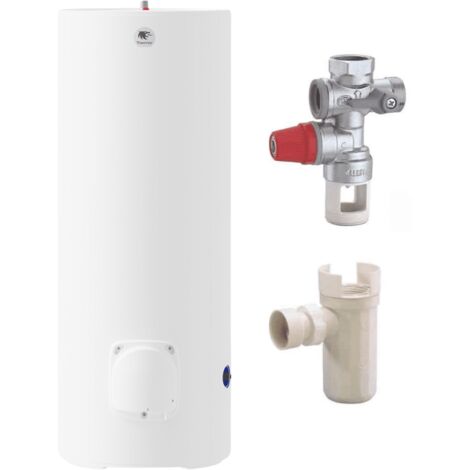 Thermor – Pack chauffe-eau électrique 200L – Résistance stéatite – Puissance 2200W – Groupe de sécurité 3/4" – Siphon inclus