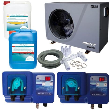 Poolex – Pack pompe à chaleur piscine FI 70 – Full Inverter – Fonctionnement de -7°C à 43°C – Échangeur en titane – Compatible traitement au sel