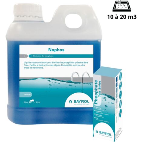 Bayrol - Nophos anti-phosphate + languette analyse pour bassin de 10 à 20 m3