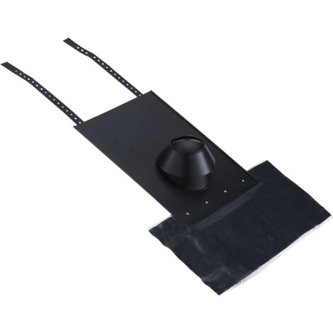 Kit sortie de toit tuile noir concentrique PGI pente 30 à 45 degrés Poujoulat Diamètre conduit concentrique ∅ 80/130