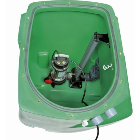 Jetly – Station de relevage Fékafos DSD 270/490 AUT – Cuve polyéthylène 270L – Pompe automatique jusqu'à 9m – Clapet anti-retour (1/7)