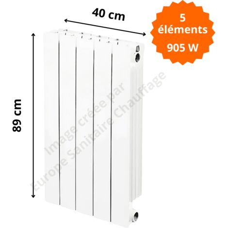 Radiateur aluminium vertical H.89 x 40 cm VIP 800 Deville 905 W