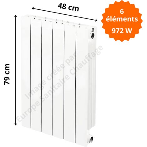 Radiateur aluminium vertical H.79 x 48 cm VIP 700 Deville 972 W