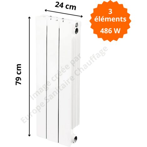 Radiateur aluminium vertical H.79 x 24 cm VIP 700 Deville 486 W
