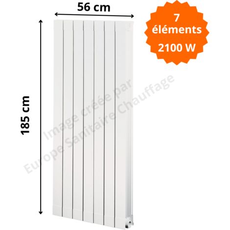Radiateur aluminium H.185 x 56 cm Oscar 1800 Deville 2100 W
