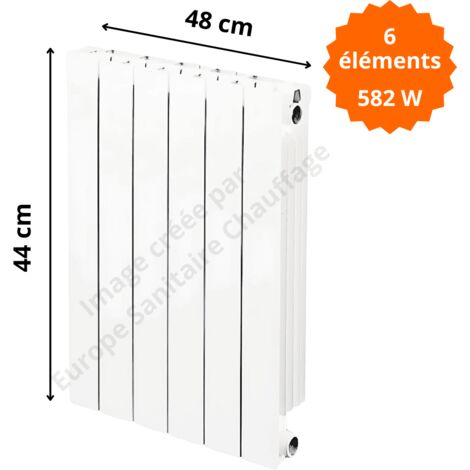 Radiateur aluminium horizontal H.44 x 48 cm VIP 350 Deville 582 W (1/5)