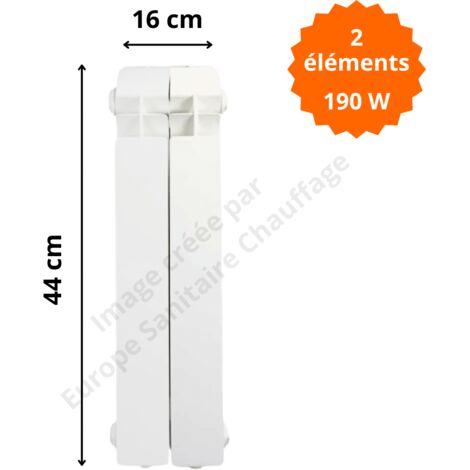 Radiateur aluminium vertical H.44 x 16 cm VOX 350 Deville 190 W (1/5)