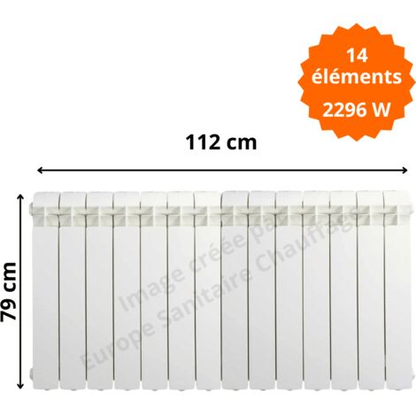 Radiateur aluminium horizontal H.79 x 112 cm VOX 700 Deville 2296 W (1/5)