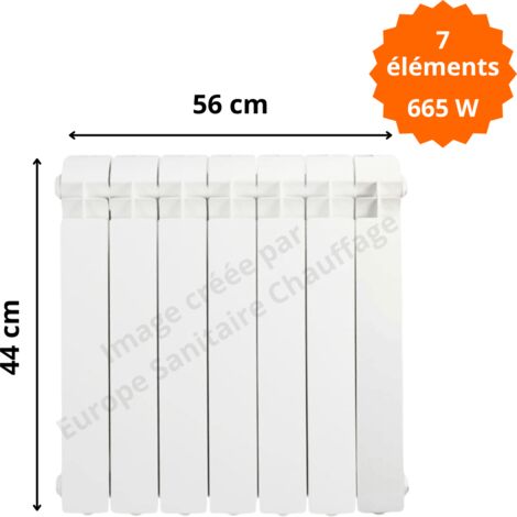 Radiateur aluminium horizontal H.44 x 56 cm VOX 350 Deville 665 W (1/5)