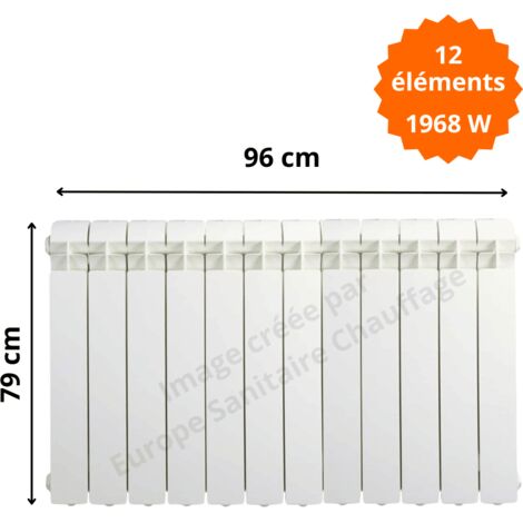 Radiateur aluminium horizontal H.79 x 96 cm VOX 700 Deville 1968 W (1/5)