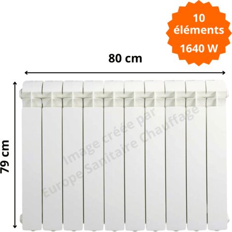 Radiateur aluminium horizontal H.79 x 80 cm VOX 700 Deville 1640 W (1/5)