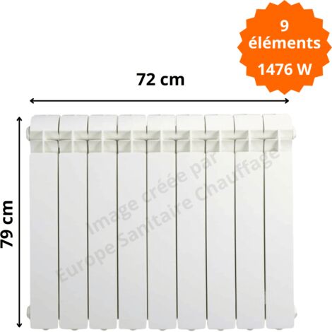 Radiateur aluminium vertical H.79 x 72 cm VOX 700 Deville 1476 W (1/5)