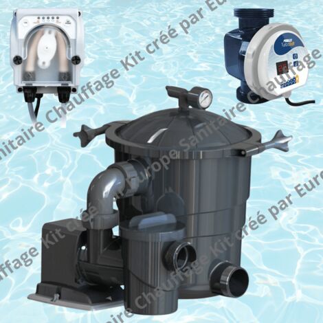 Pack Groupe de filtration Filter Max + Electrolyseur + Pompe PH Volume max du bassin 30 m³ (1/5)