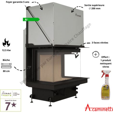 Foyer bois Crystal 90 Premium A.Caminetti (1/3)