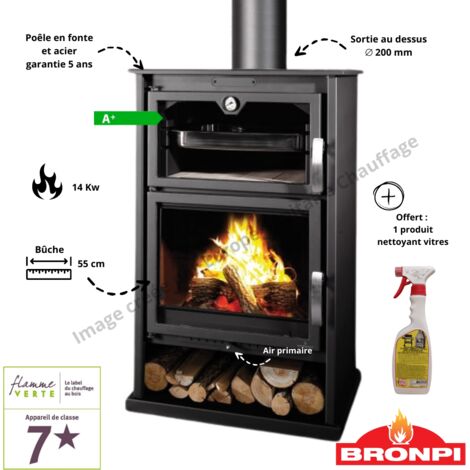 Poêle à bois avec four Suiza BRONPI