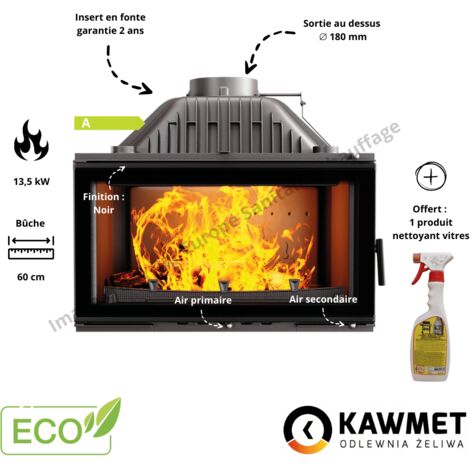 Insert à bois fonte W16 13,5 KW Black KAWMET