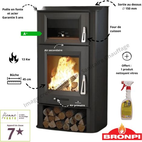 Poêle a bois avec four Tudela BRONPI