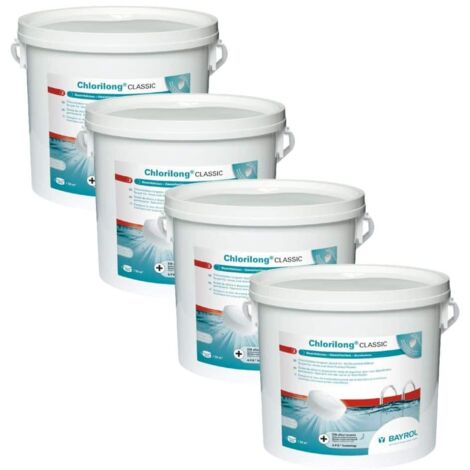 Pack Chlorilong Classic 5 kg - Galets de chlore Bayrol Quantité Pack de 4 (1/2)