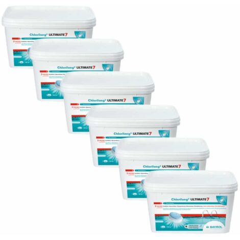 Pack Chlorilong Ultimate 7 Galet de chlore 4,8 kg Bayrol Quantité Pack de 6
