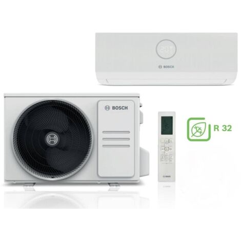 Bosch – Climatiseur réversible Monosplit 3.6 kW – Classe A++ en chaud, A+ en froid – Niveau sonore jusqu'à 20 dB(A) – Fonction i-Clean - 3000i