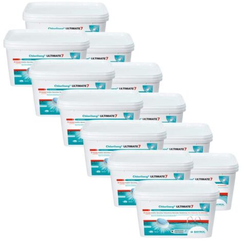 Pack Chlorilong Ultimate 7 Galet de chlore 4,8 kg Bayrol Quantité Pack de 12