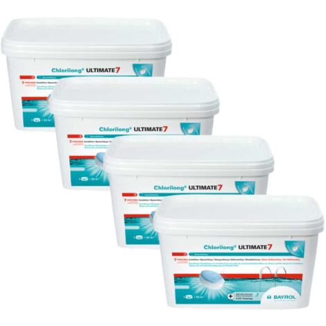 Pack Chlorilong Ultimate 7 Galet de chlore 4,8 kg Bayrol Quantité Pack de 4
