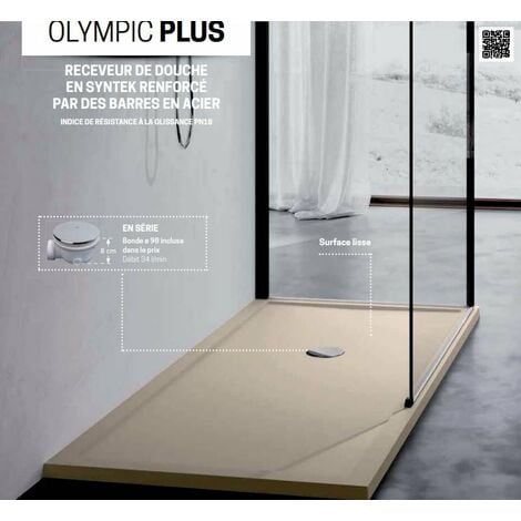 Receveur de douche à poser extra-plat 120x80 cm - Olympic Plus NOVELLINI