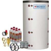 Thermador – Ballon tampon 1000 litres – Acier avec isolation polyuréthane 100mm – Pression 3 bars – Température max 99°C – Pour chaudière bois