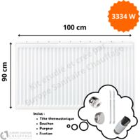 Radiateur Acier H.90 x L.100 cm Stelrad 3334W T33