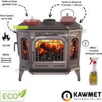 Poêle à bois en fonte avec plaque de cuisson 10.5 kW P7 CookTop LB ECO KAWMET