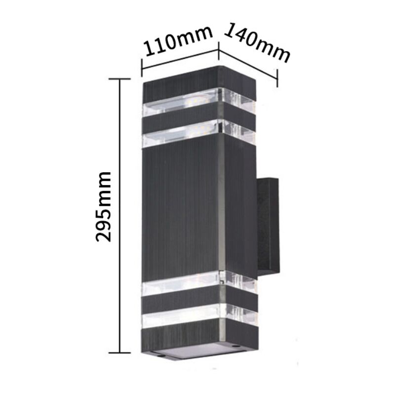 Applique Murale Extérieur GU10 - 2 Pack Gris Anthracite - IP44 Étanche - Éclairage LED Jardin, Terrasse, Garage